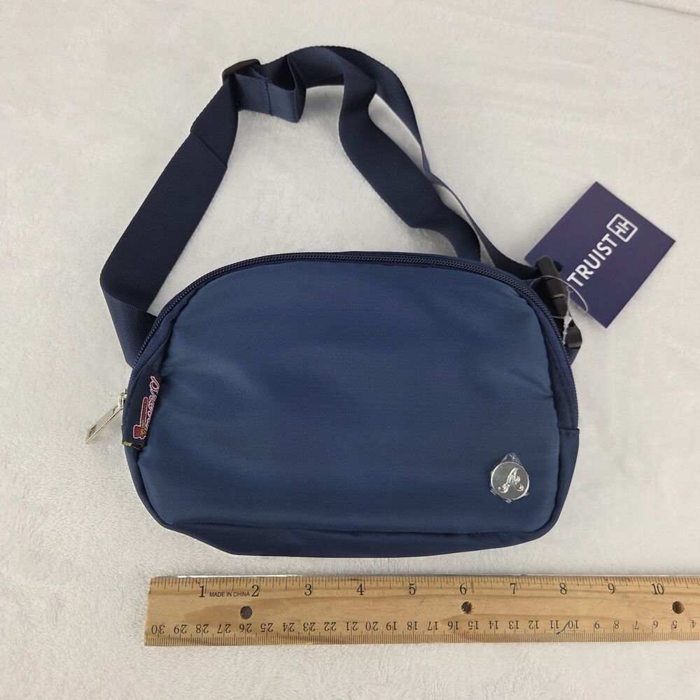 Atlanta Braves Crossbody Belt Bag Fanny Pack Navy 2 Pocket New SGA 6/17/2024 - Picture 5 of 11